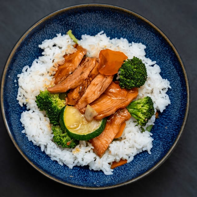 Vegetable Teriyaki Chicken.